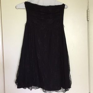 Forever 21 lace overlay strapless dress
